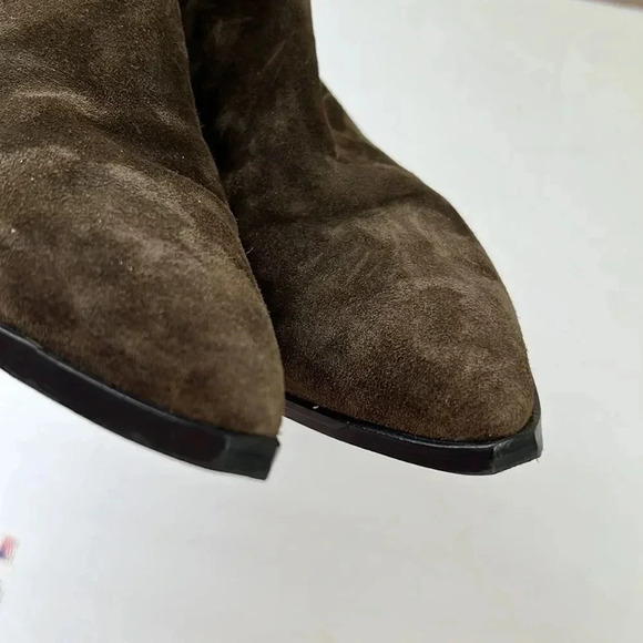 Marc Fisher Yandi Belted Western Suede Booties size 9 1/2 med - Picture 6 of 7